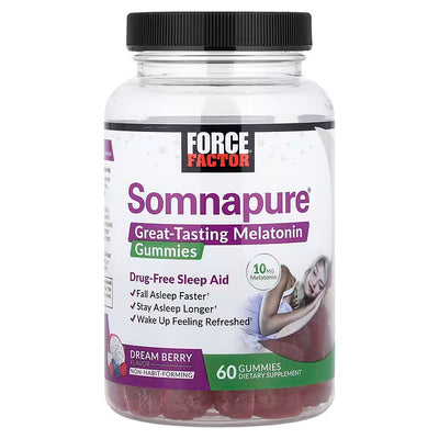 Force Factor Somnapure Melatonin Gummies Dream Berry — 60/120 Gummies