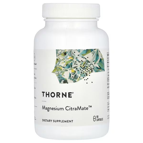 Thorne Magnesium Citramate 135 mg — 90 Capsules | Gentle Absorption Magnesium Formula