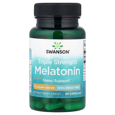 Swanson Melatonin Triple Strength 10 mg — 60 Capsules | Advanced Sleep Support