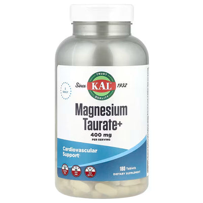 KAL Magnesium Taurate+ — 180 Tablets | Heart, Nerve & Muscle Support