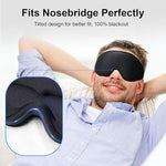 3D Blackout Sleep Mask with Washable Earplugs