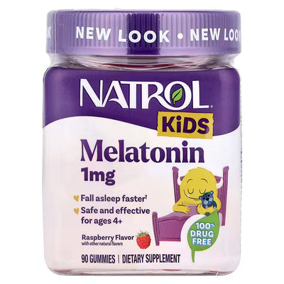 Natrol Kids Melatonin Gummies Raspberry 1 mg — 90 Gummies | Sleep Support for Children