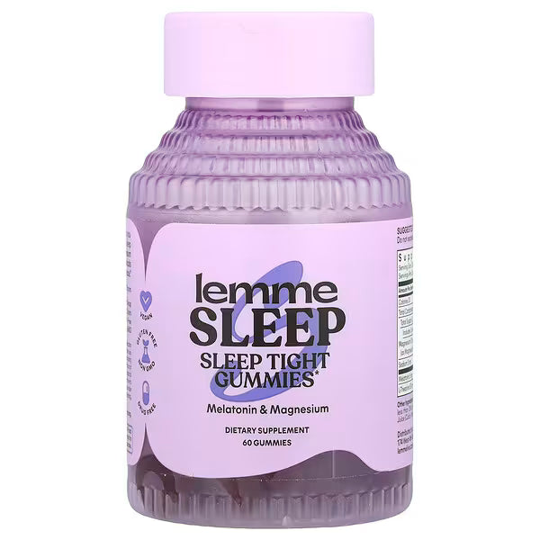 Lemme Sleep Tight Gummies — Berry Flavor | 60 Gummies | Natural Sleep & Relaxation Support